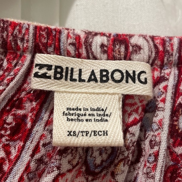 Billabong New Story Red Printed Strapless Romper - Picture 5 of 6